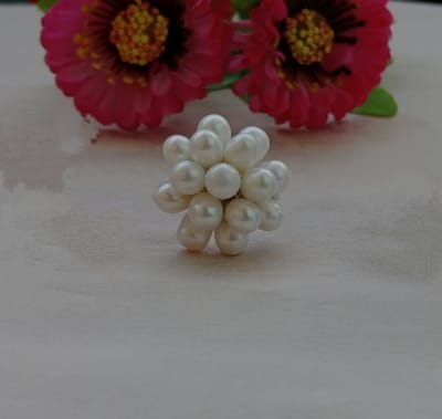 Pearl Adjustable Finger Ring