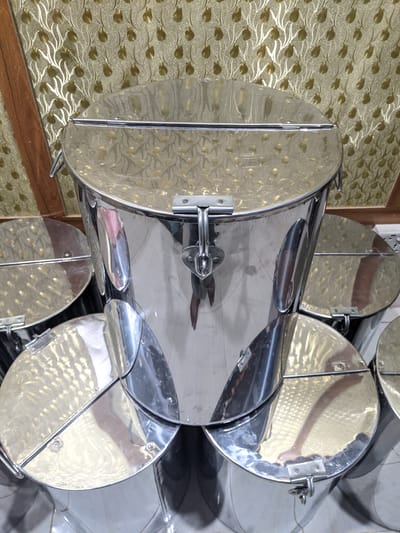 ২৫ কেজি স্টেইনলেস স্টিলের চালের ড্রাম । 25 KG Stainless Steel Rice Drum - Image 8