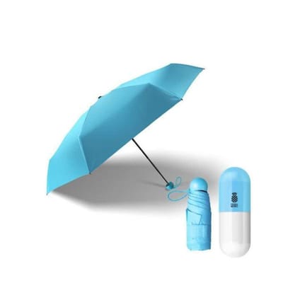 Folding Umbrella with Cute Capsule Case - Image 2
