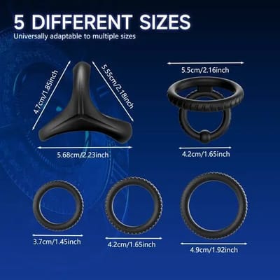 Premium Silicone Combination Cock Ring for Men - Image 2