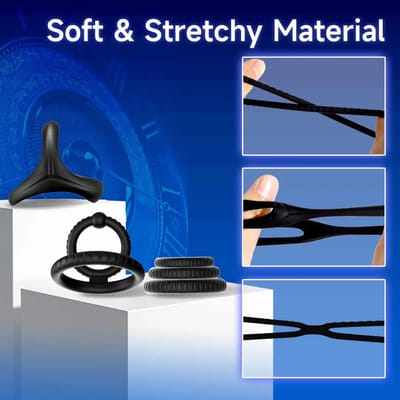 Premium Silicone Combination Cock Ring for Men - Image 4