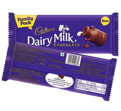 Dairy Milk Family Pack -₹100 -10 pcs pack- 123gm - Image 1