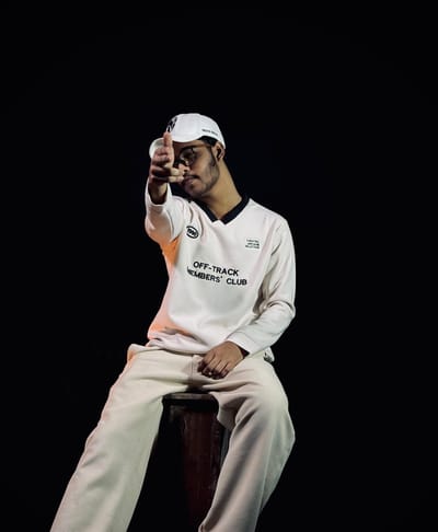 1990 Off Track Members' club V neck full sleeve sweatshirt - Image 1