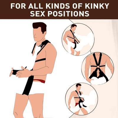 Adjustable BDSM Position Restraint Strap with Neck & Leg Support - Image 4