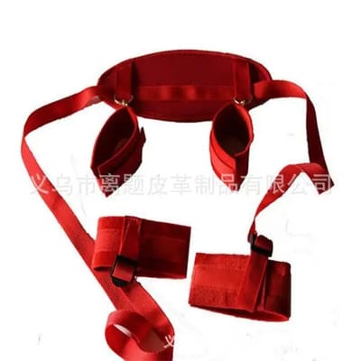 Adjustable BDSM Position Restraint Strap with Neck & Leg Support - Image 3