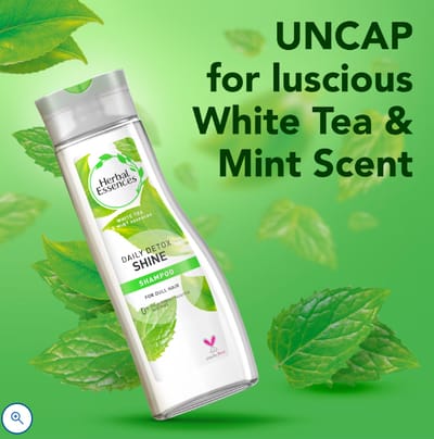 Herbal Essences Daily Detox Shine White Tea & Mint Shampoo, 400ml - Image 4