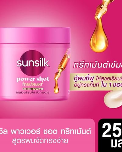 Sunsilk Power Shot Treatment – Smooth Revival Hair Mask, 250ml - Image 3