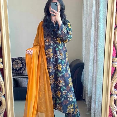 ফুল-বাহার ফ্লোরাল থ্রি-পিস সেট - Image 4