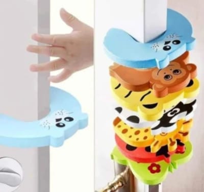 Soft Foam Door Stopper for Baby Safety – Child Finger Protection 1-Pc (Multicolor)