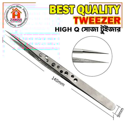 Tweezer SS-SA SR Anti Static TIP Precision Tweezers Straight Tweezers Tools Professional Tweezers SS-SA SR Stainless Steel Straight Tweezers Crowbar Tool