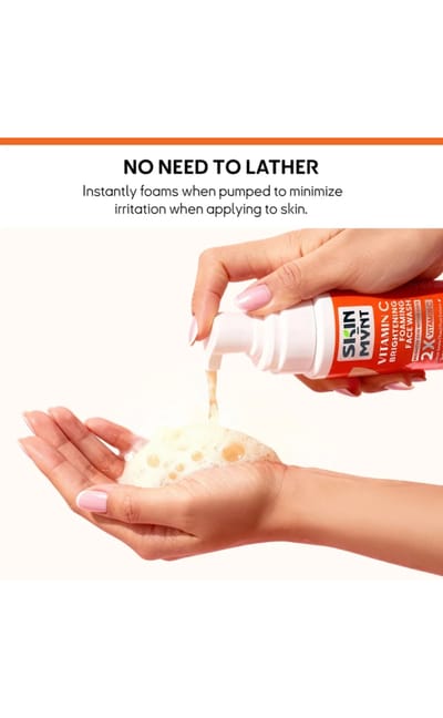 Skin Mynt Vitamin C Brightening Foaming Face Wash 100ml - Image 3