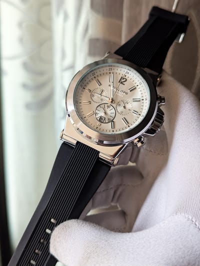 MK Chronograph Watch White