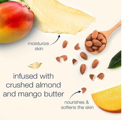 Dove Exfoliating Body Polish Scrub for Dry Skin with Crushed Almond and Mango Butter, 298g - Image 4