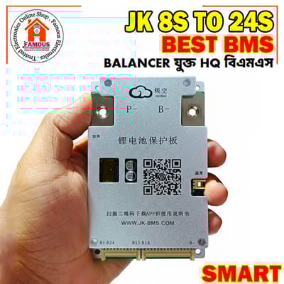 JK Smart Active Balance BMS 8S–24S 40A with Bluetooth