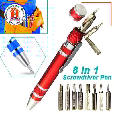 8 in 1 Screwdriver Pen Changeable Bits Easy Repairs Screwdriver Set