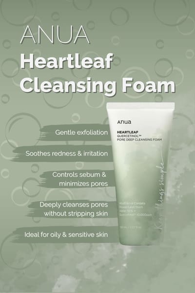 ANUA Heart Leaf Quercetinol Pore Deep Cleansing Foam 150ml - Image 4
