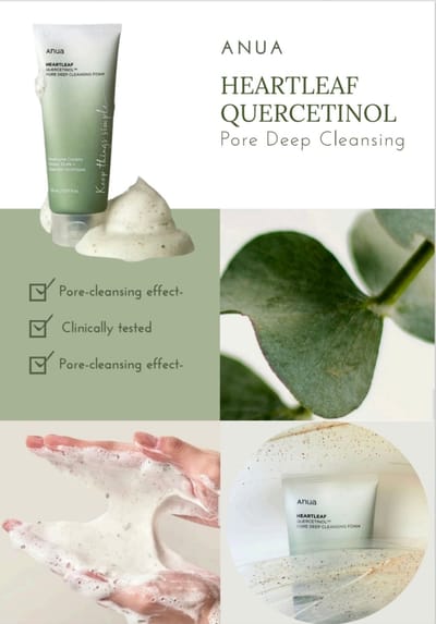 ANUA Heart Leaf Quercetinol Pore Deep Cleansing Foam 150ml - Image 8