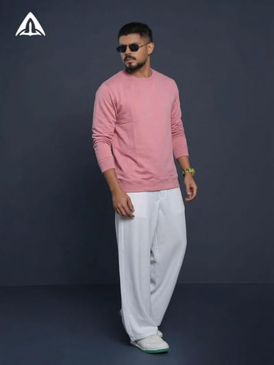 ACENTRIC'S Round-Neck Pullover Sweatshirt - Image 1