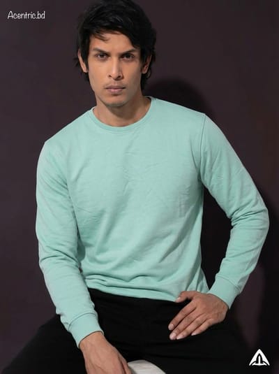 ACENTRIC'S Round-Neck Pullover Sweatshirt - Image 2