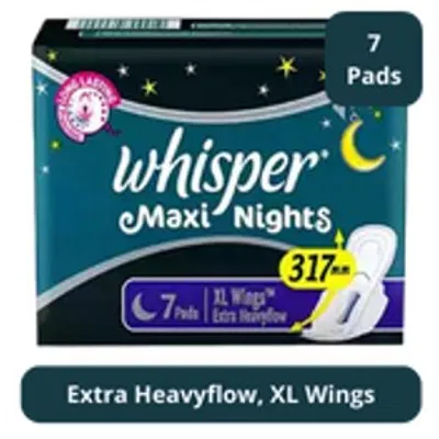 Whisper Sanitary Napkin Maxi Night 7 pads