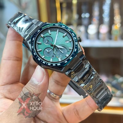 Edifice Master Grade || Japan Movement | Chain Style | Black Green Slim Sereis