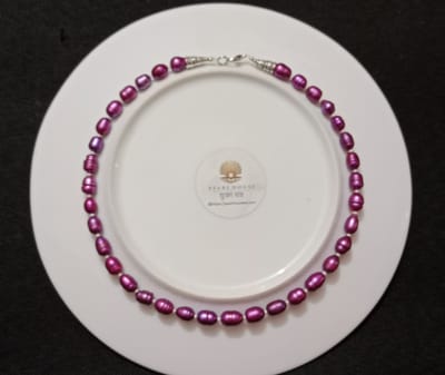 Purple Colour Pearl Necklace