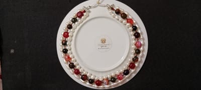 Exclusive Pearl & Stone combination 3 Layer Necklace