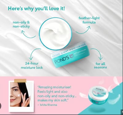 Pond's Light Moisturizer - Vitamin E + Glycerine - Image 3