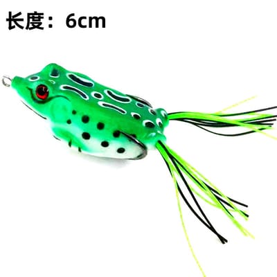 2.4'' Long Realistic Topwater Frog Soft Silicone Frog Fishing Lures with Double Concealed Hooks Frog Bait for Fish Over 1kg Topwater Frog
