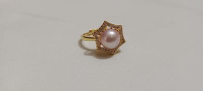 Pearl Adjustable Finger Ring
