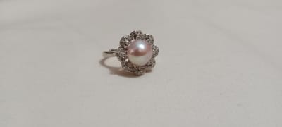 Pearl Adjustable Finger Ring