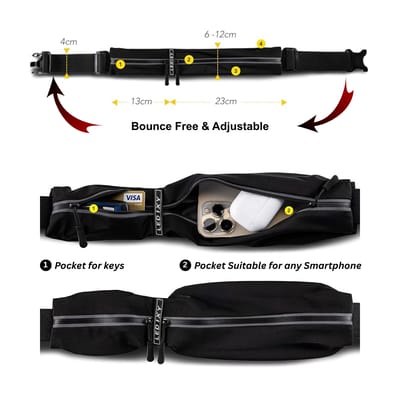 Running Belt for Men & Women - For All Cell Phones