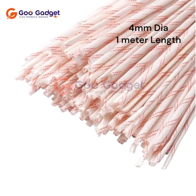 4mm Fiberglass Sleeving | High-Temperature Insulated Glass Fiber Tube | 1 Meter Heat-Resistant Cable Protection