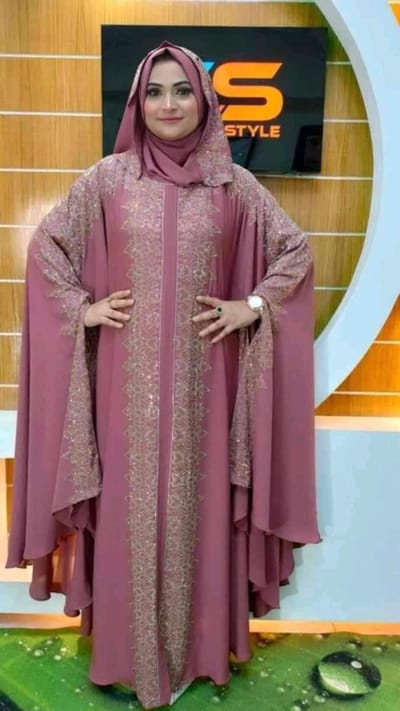 Dubai Cherry Borka with Hijab
