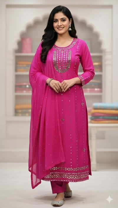 কারচুপি থ্রি পিস - Image 5