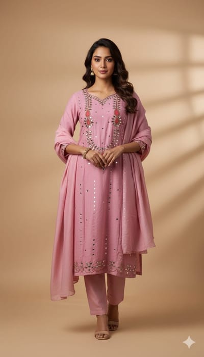 কারচুপি থ্রি পিস - Image 6