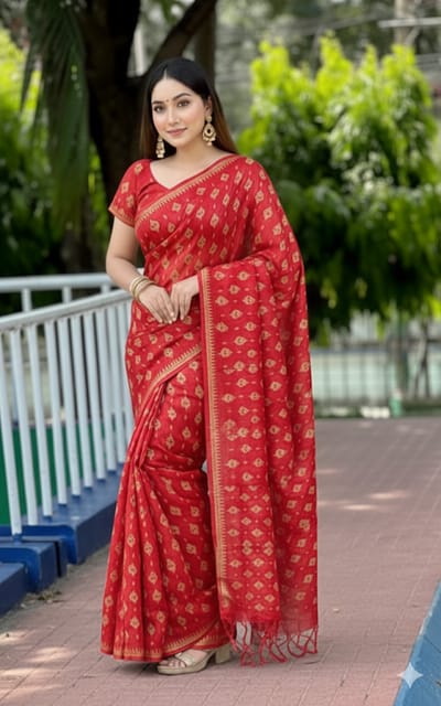 আড়ং কটন সুতি শাড়ি - Image 6