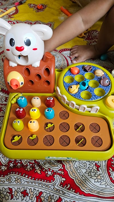 Childerns large hamer fishing 4in 1 game box