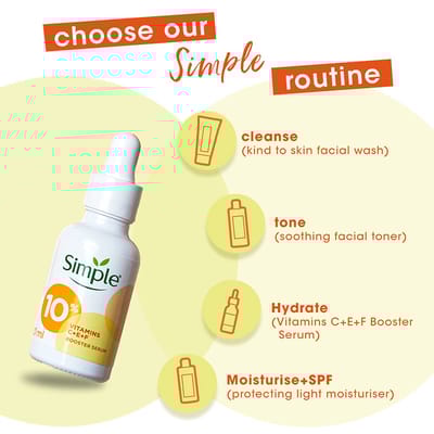 Simple Booster Serum 10% Vitamins C + E + F-30ml