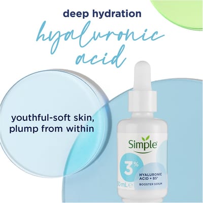 Simple 3% Hyaluronic Acid & Vitamin B Serum-30ml