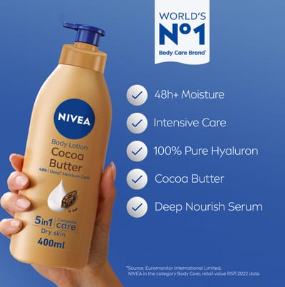 Nivea Nourishing Cocoa Body Lotion for dry skin, 400ml - Image 4