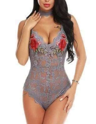 Embroidered hollo lace nighty - Image 3