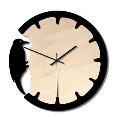 Woodpecker Retro Wall Clock – Creative European Style Wooden Decorative Clock for Home & Office