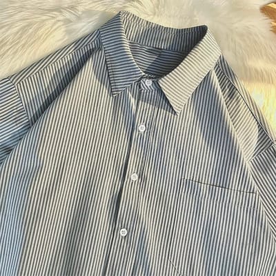 vintage drop shoulder half sleeve loose fit shirt - Image 2