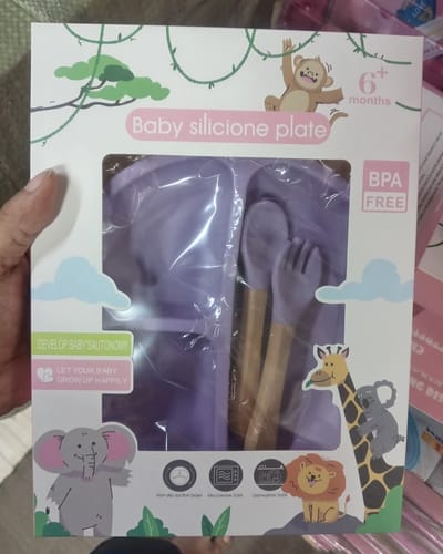 Baby silicone Plate+ spoon Set price 550 taka - Image 2