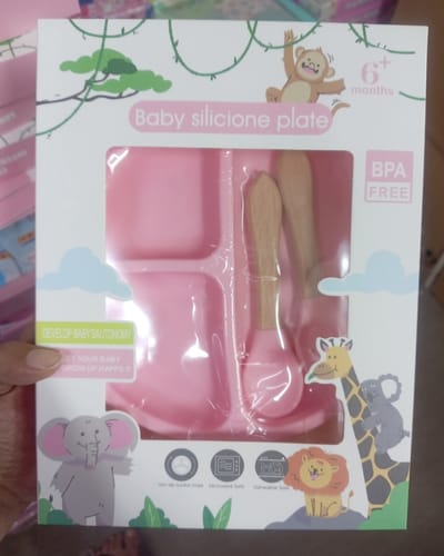 Baby silicone Plate+ spoon Set price 550 taka - Image 3