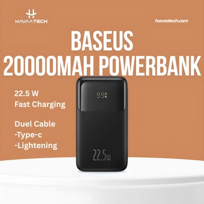 Baseus 22.5W 20000mAh Dual Cable Power Bank