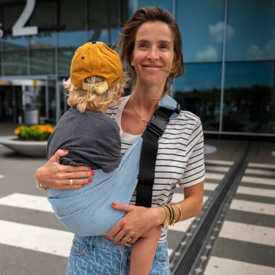 Premium Baby Carrier- Blue Stripe - Image 4