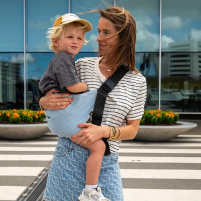 Premium Baby Carrier- Blue Stripe - Image 3