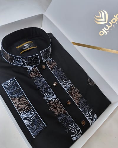 Noir Elegance Embroidery Panjabi -A3B103